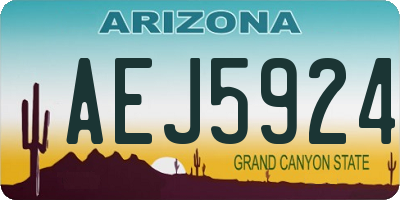 AZ license plate AEJ5924