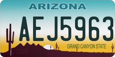 AZ license plate AEJ5963