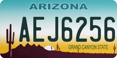 AZ license plate AEJ6256