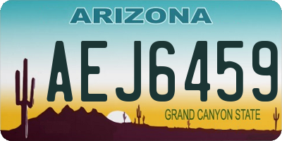AZ license plate AEJ6459
