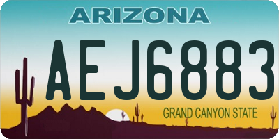 AZ license plate AEJ6883