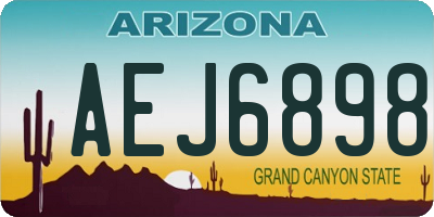 AZ license plate AEJ6898