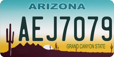 AZ license plate AEJ7079
