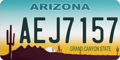 AZ license plate AEJ7157