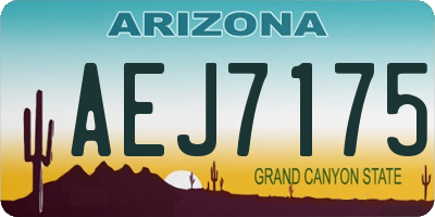 AZ license plate AEJ7175