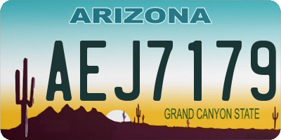 AZ license plate AEJ7179