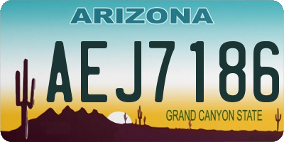 AZ license plate AEJ7186