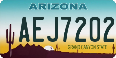 AZ license plate AEJ7202
