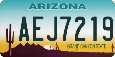 AZ license plate AEJ7219