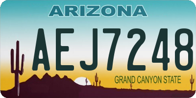 AZ license plate AEJ7248