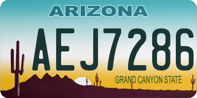 AZ license plate AEJ7286