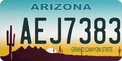 AZ license plate AEJ7383