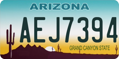 AZ license plate AEJ7394
