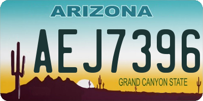 AZ license plate AEJ7396