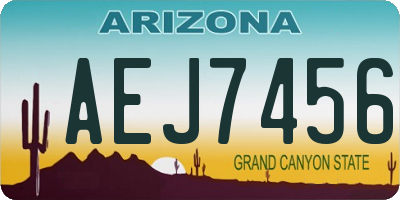 AZ license plate AEJ7456