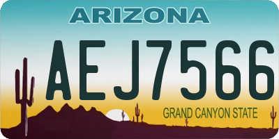 AZ license plate AEJ7566