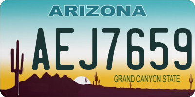 AZ license plate AEJ7659