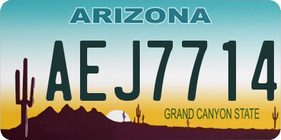 AZ license plate AEJ7714