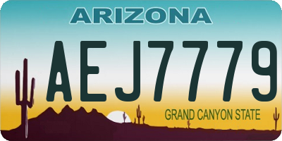 AZ license plate AEJ7779