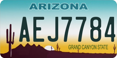 AZ license plate AEJ7784