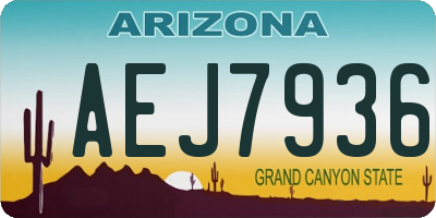 AZ license plate AEJ7936