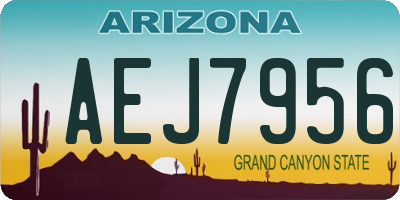 AZ license plate AEJ7956