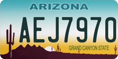 AZ license plate AEJ7970