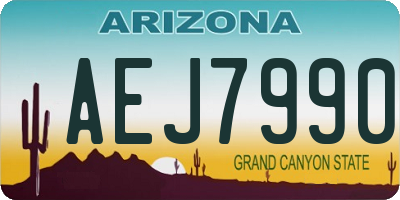 AZ license plate AEJ7990