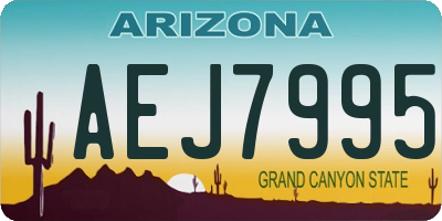 AZ license plate AEJ7995