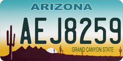 AZ license plate AEJ8259