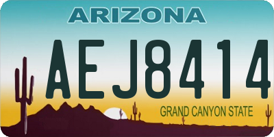 AZ license plate AEJ8414