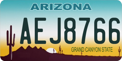 AZ license plate AEJ8766