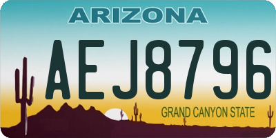 AZ license plate AEJ8796