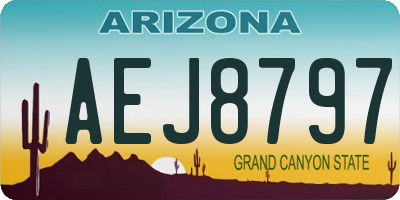 AZ license plate AEJ8797