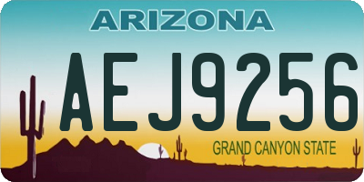 AZ license plate AEJ9256