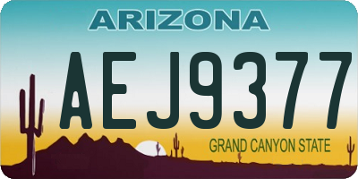 AZ license plate AEJ9377