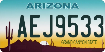 AZ license plate AEJ9533