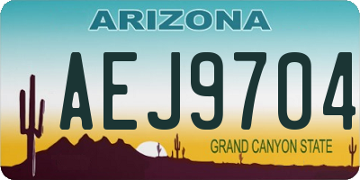 AZ license plate AEJ9704