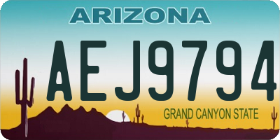 AZ license plate AEJ9794