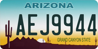 AZ license plate AEJ9944