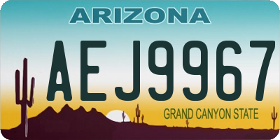 AZ license plate AEJ9967