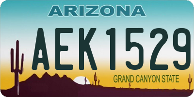 AZ license plate AEK1529
