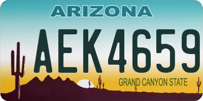 AZ license plate AEK4659