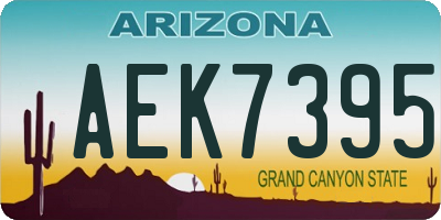 AZ license plate AEK7395
