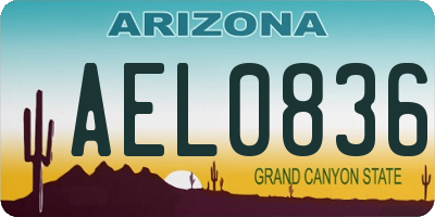 AZ license plate AEL0836
