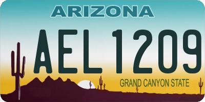 AZ license plate AEL1209