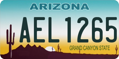 AZ license plate AEL1265