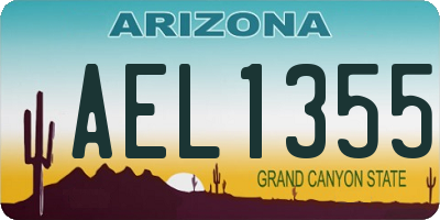 AZ license plate AEL1355