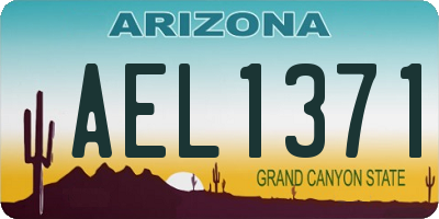 AZ license plate AEL1371