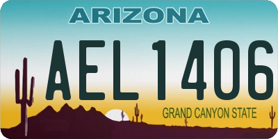 AZ license plate AEL1406